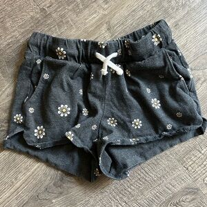 Floral Black shorts